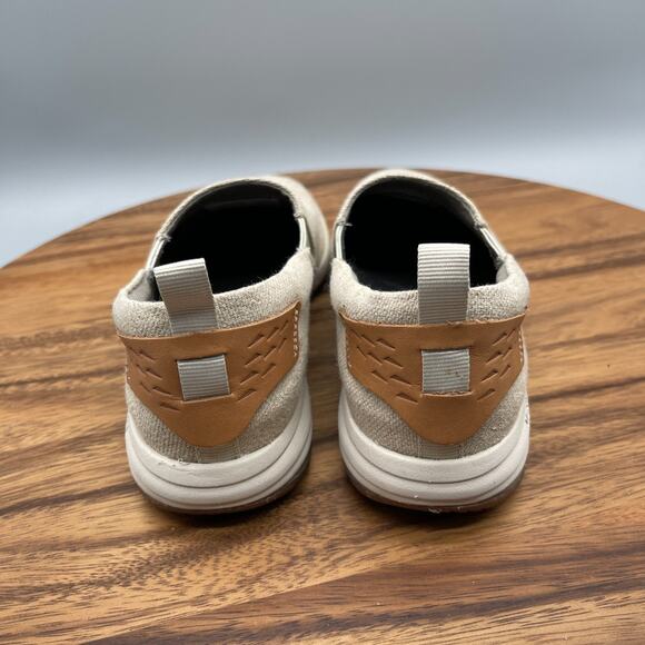 Merrell Gridway Moc Shoes Womens Size 6 Tan Canvas Slip On Vibram Sneakers - Picture 4 of 8